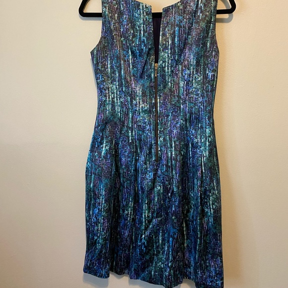 Zara Blue Fit & Flare Cocktail Dress – Size S - Picture 12 of 14